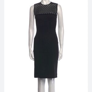 Stella McCartney Lace detail stretch midi dress